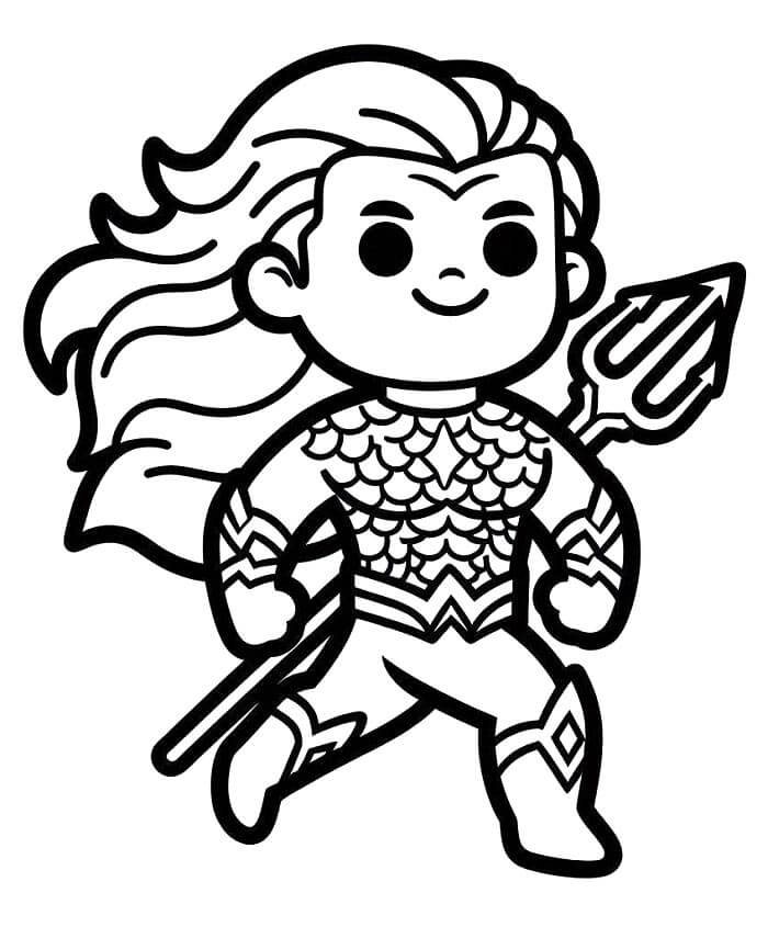 Adorabile Aquaman da colorare