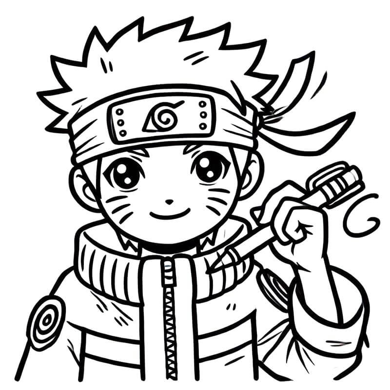 Adorabile Naruto da colorare