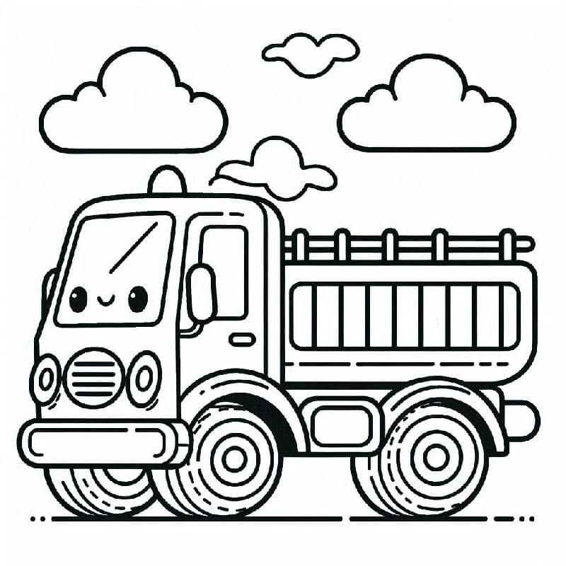 Adorabile camion da colorare