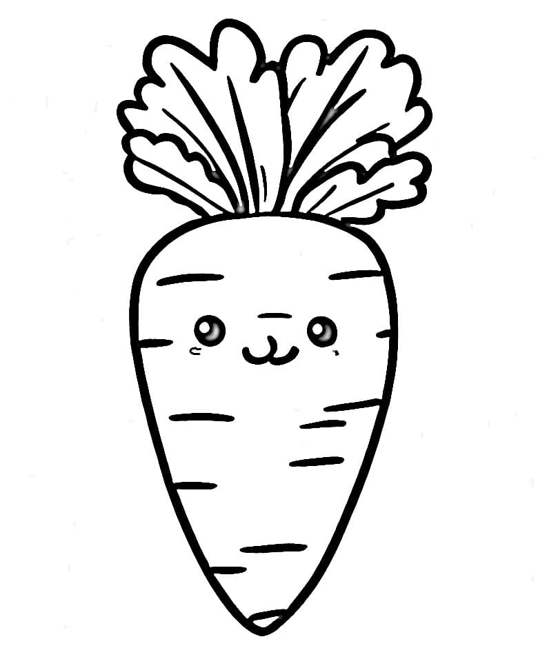 Adorabile carota da colorare