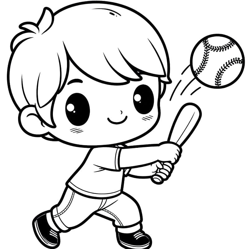 Baseball da colorare