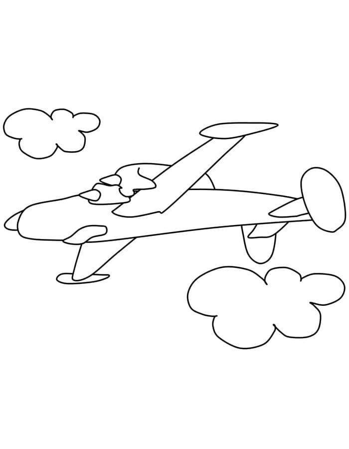 Aereo Bello da colorare