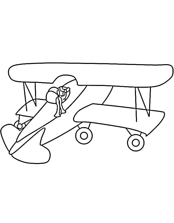 Aereo Semplice da colorare