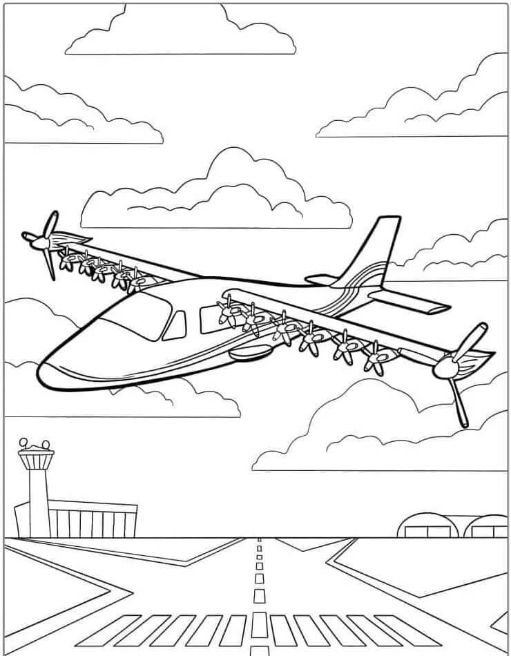 Aereo Stampabile per Bambini da colorare