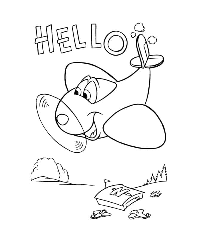 Aereo da Stampare da colorare