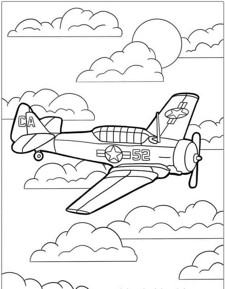 Aereo per Bambini di 1 Anno da colorare