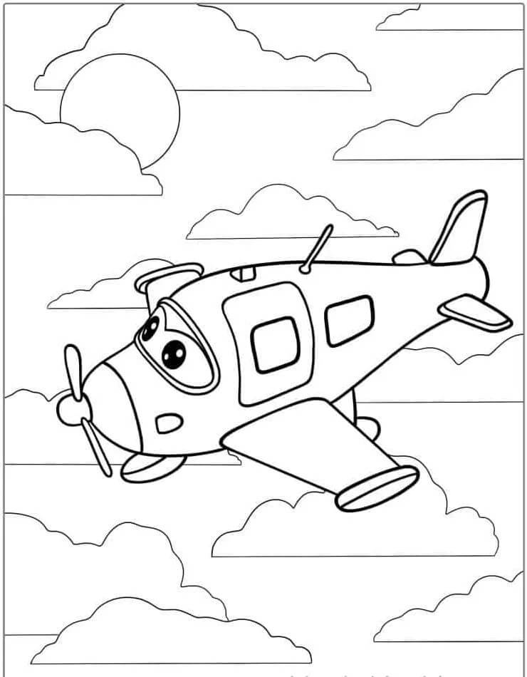 Aereo per Bambini di 4 Anni da colorare