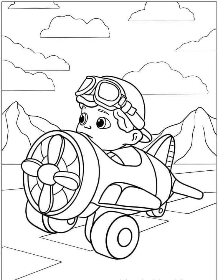 Aereo per Bambini di 6 Anni da colorare