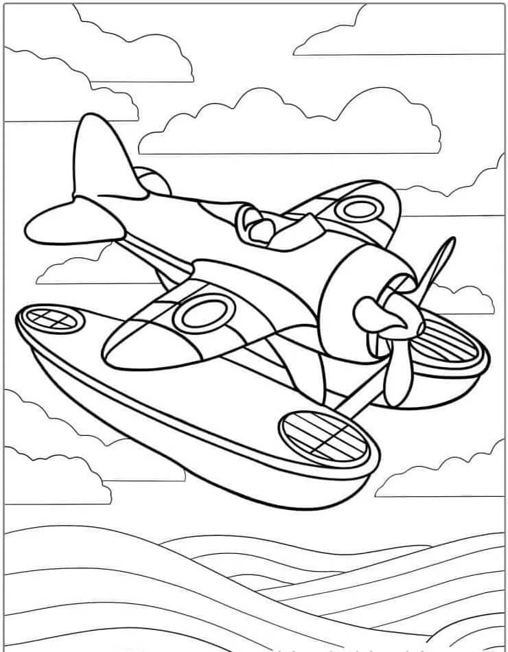 Aereo volante da colorare