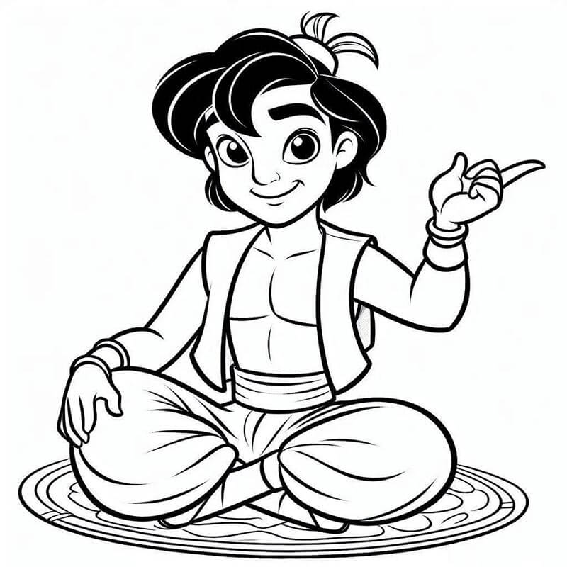 Aladdin (3) da colorare