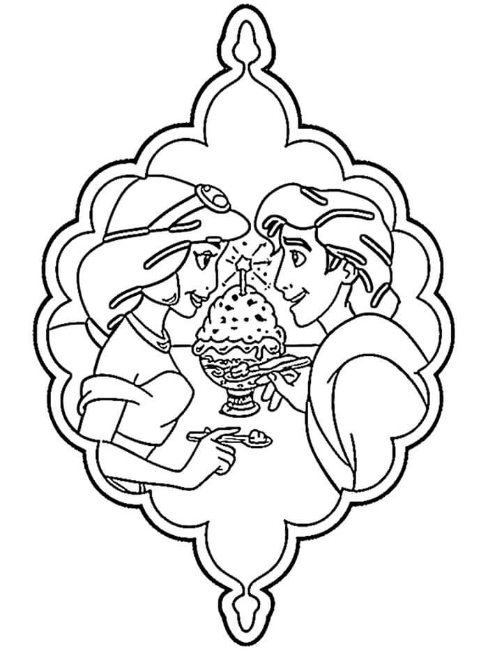 Aladdin (4) da colorare