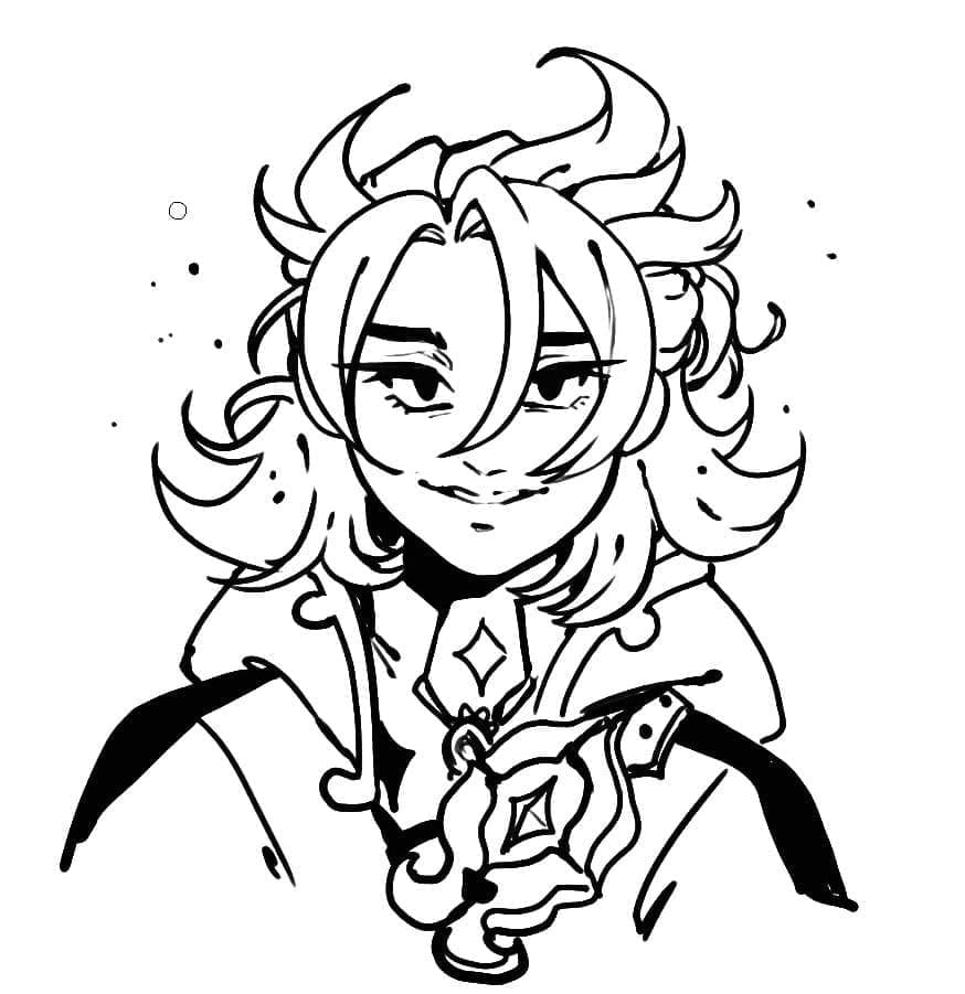 Albedo di Genshin Impact da colorare