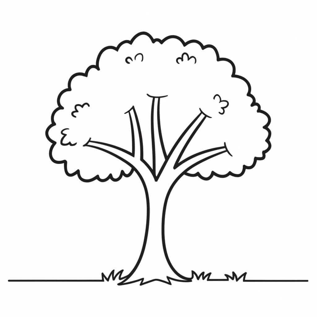 Albero Base da colorare