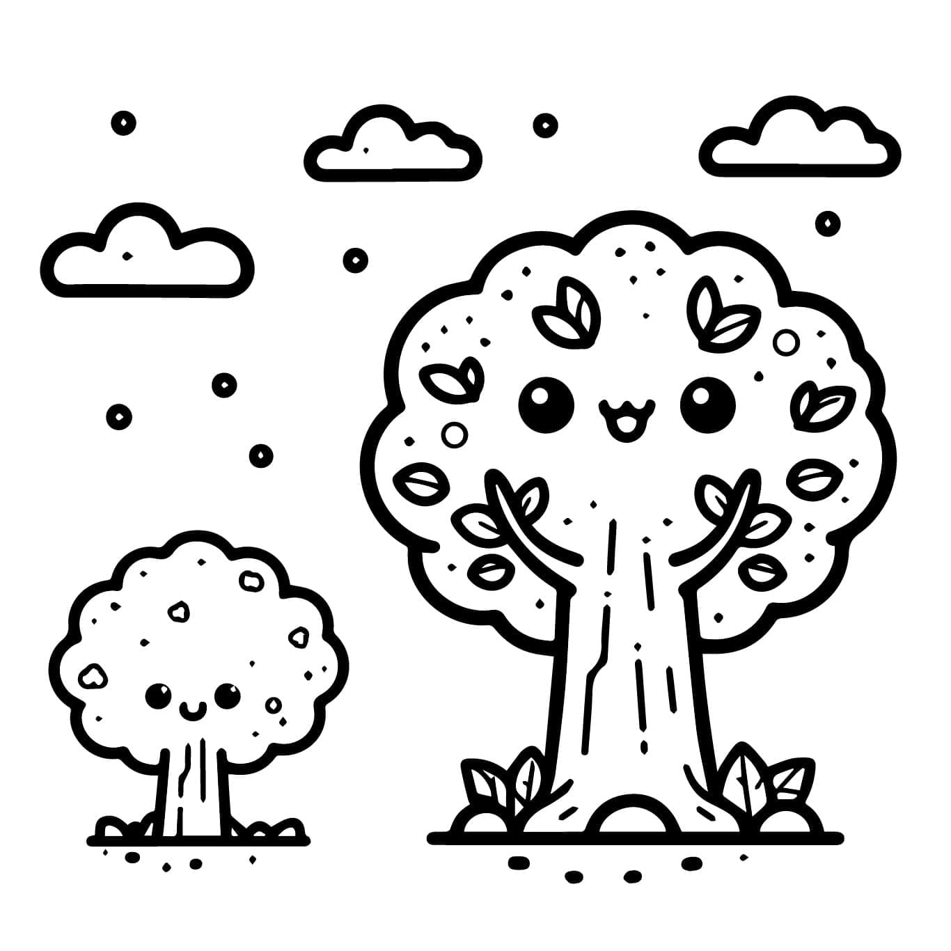 Albero Gratuito da colorare