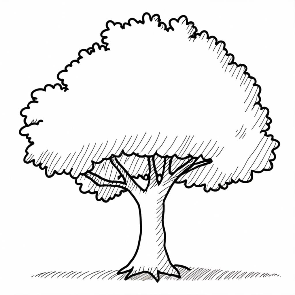 Albero Stampabile da colorare