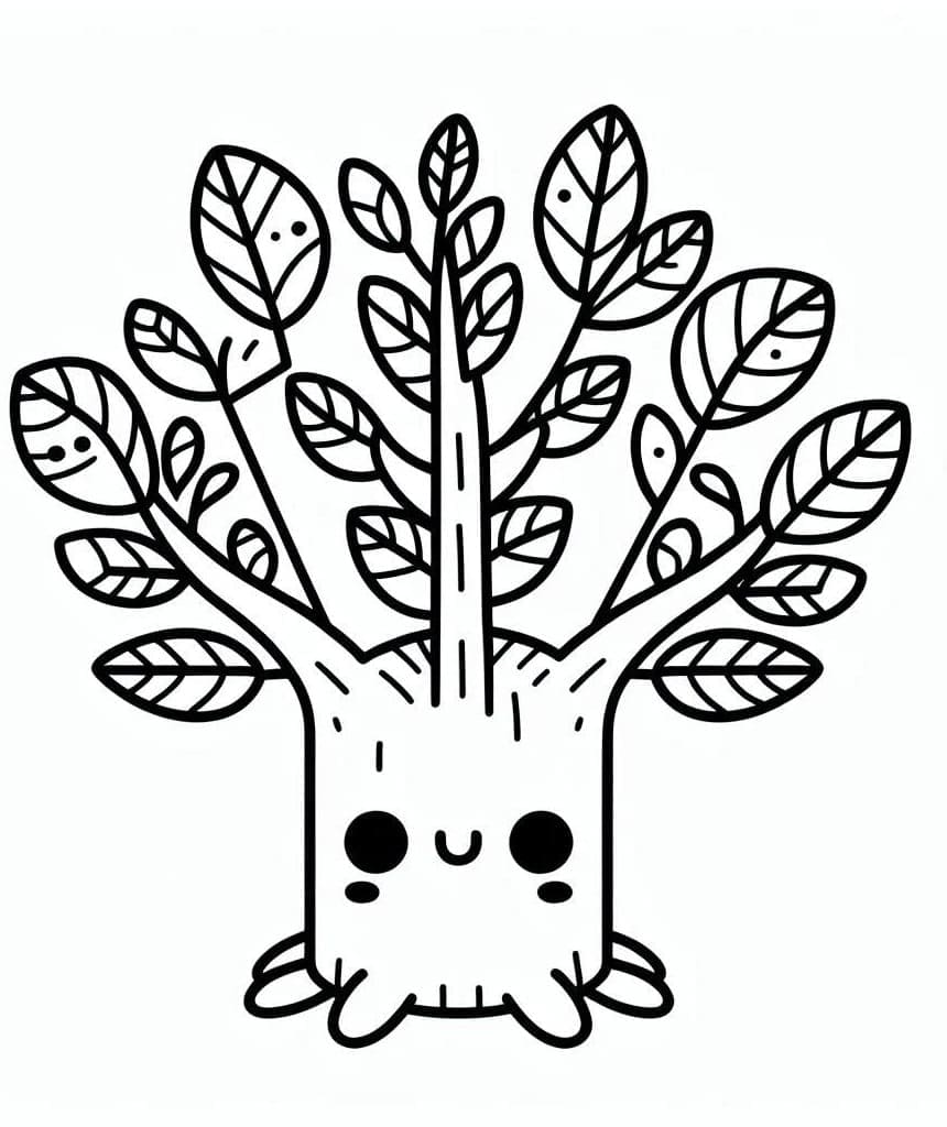 Albero Verde da colorare