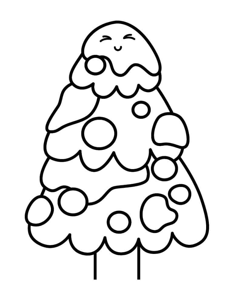 Albero di Natale (2) da colorare