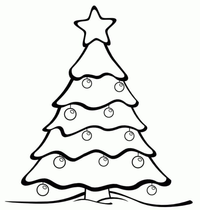 Albero di Natale Gratis per Bambini da colorare