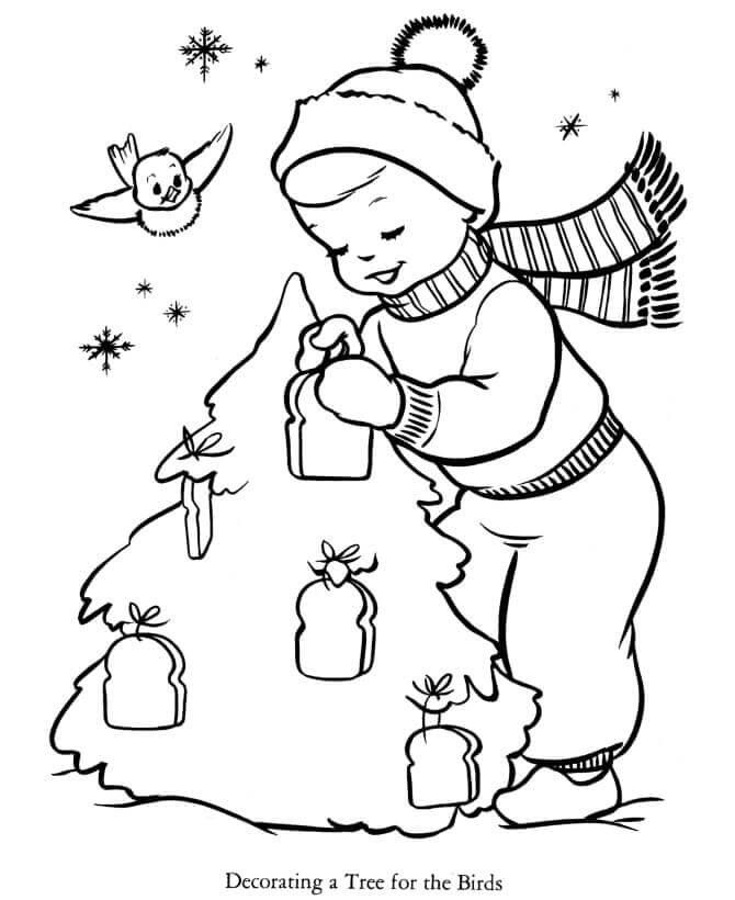 Albero di Natale per Bambini di 3 Anni da colorare