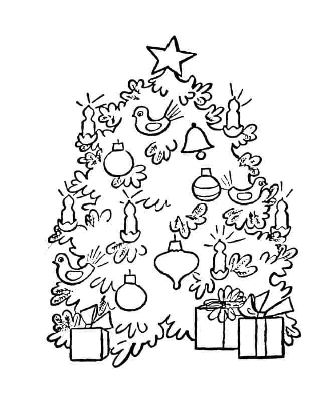 Albero di Natale per Bambini di 5 Anni da colorare