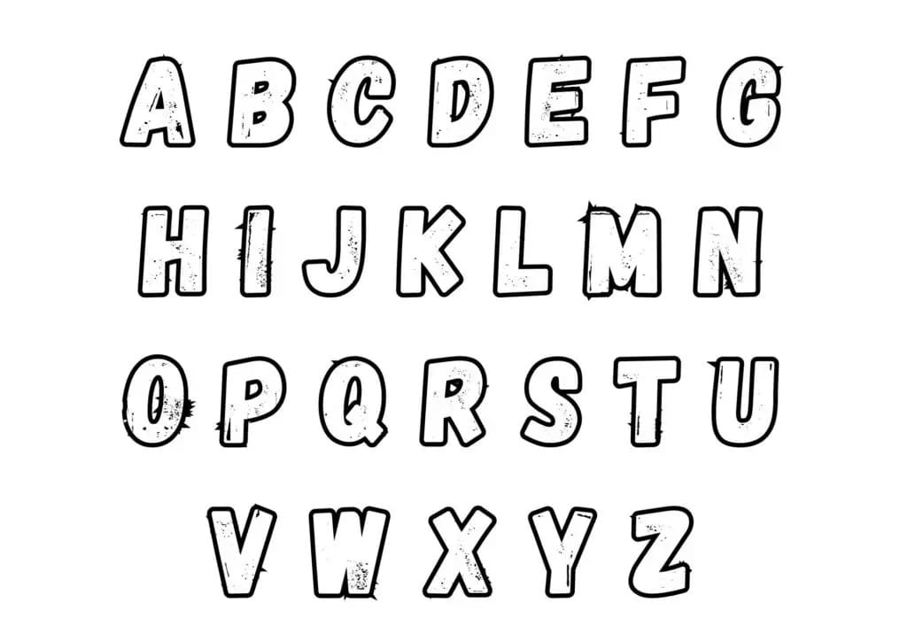 Alfabeto Stampabile Gratuito da colorare