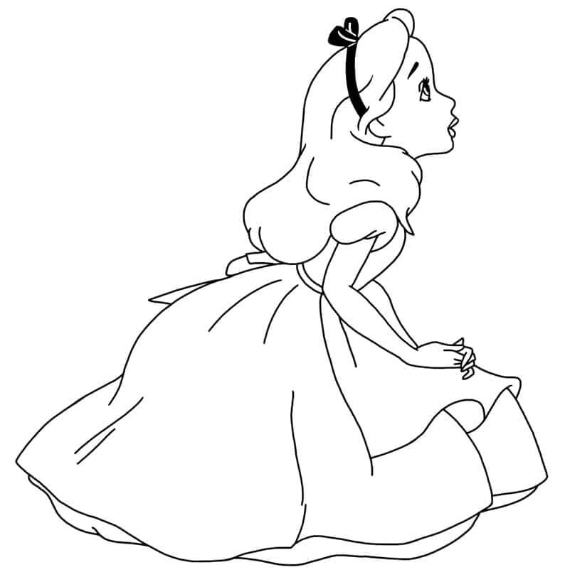 Alice nel Paese delle Meraviglie (38) da colorare