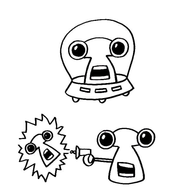 Alieno Gratuito da Stampare da colorare