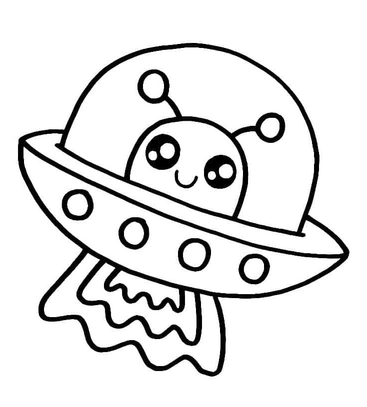 Alieno Gratuito per Bambini da colorare