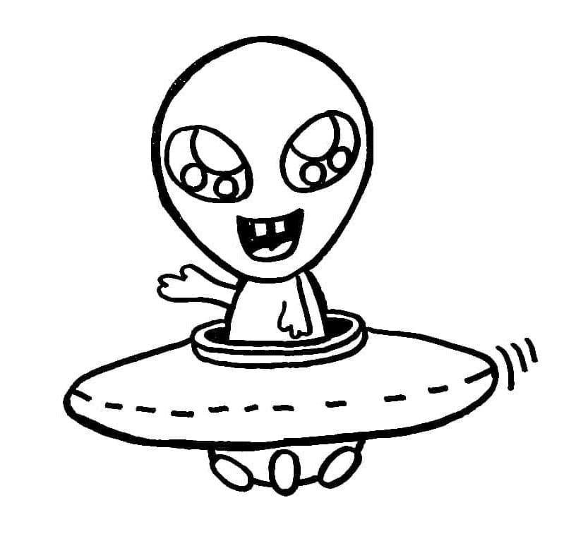 Alieno Stampabile per Bambini da colorare