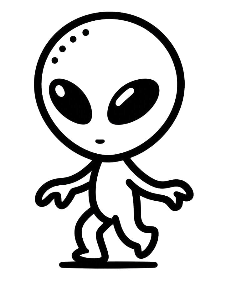 Alieno per Bambini di 2 Anni da colorare