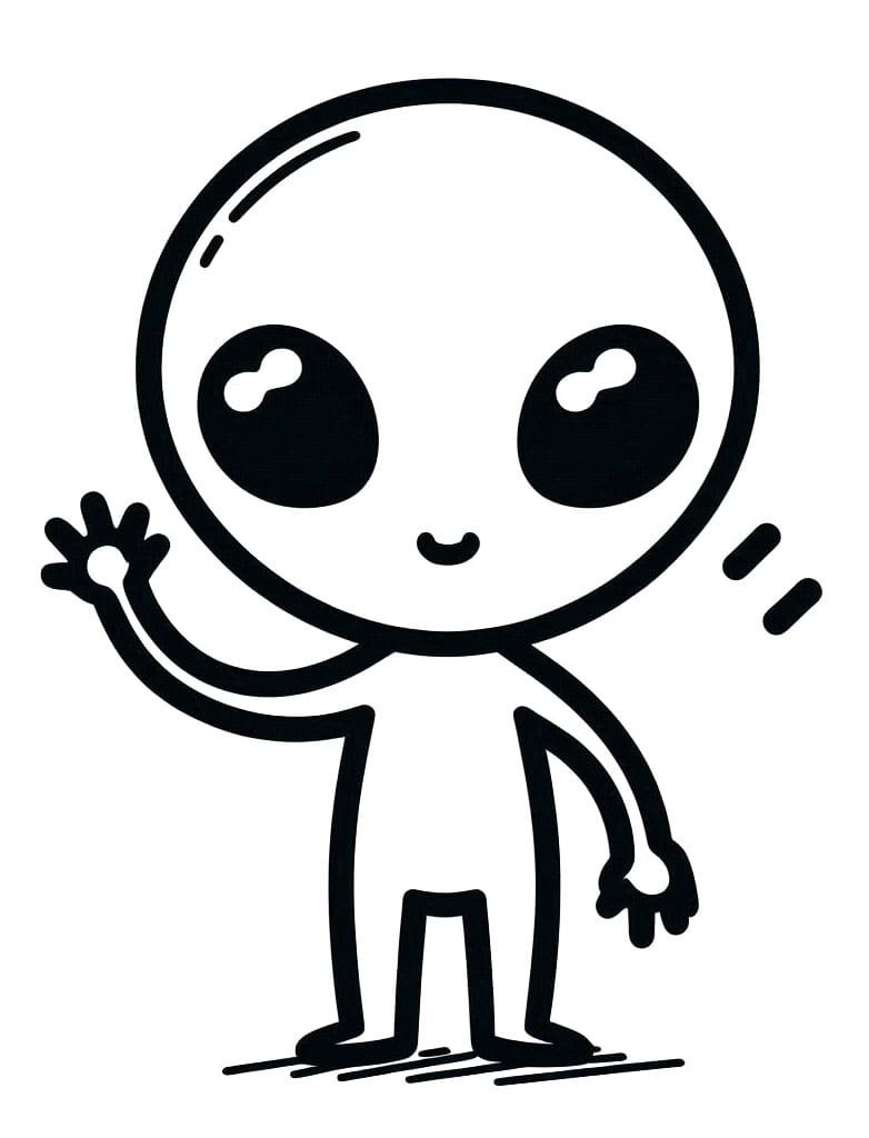 Alieno per Bambini di 3 Anni da colorare