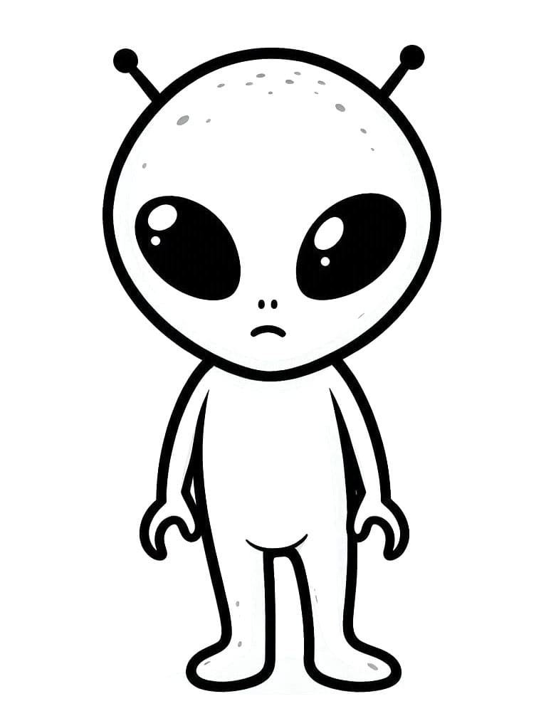 Alieno per Bambini di 5 Anni da colorare