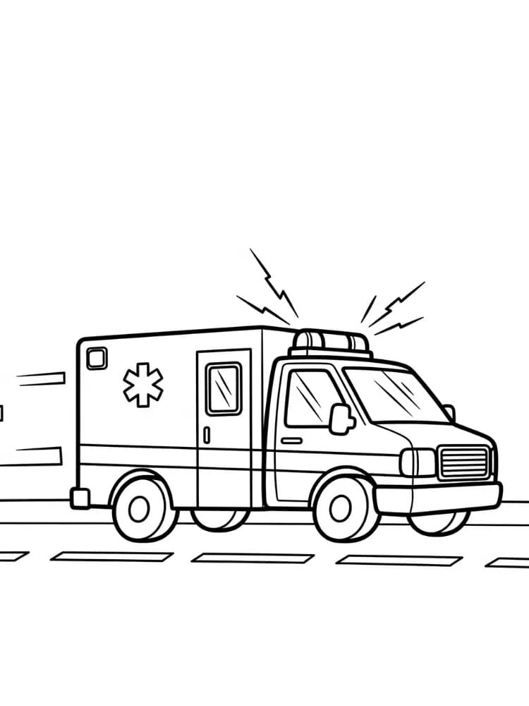 Ambulanza da colorare