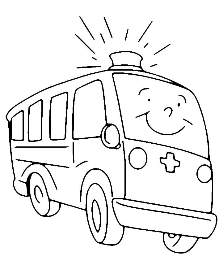 Ambulanza Gratis da colorare