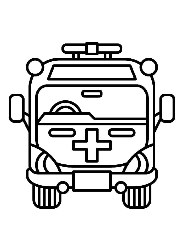 Ambulanza Gratuito Stampabile da colorare