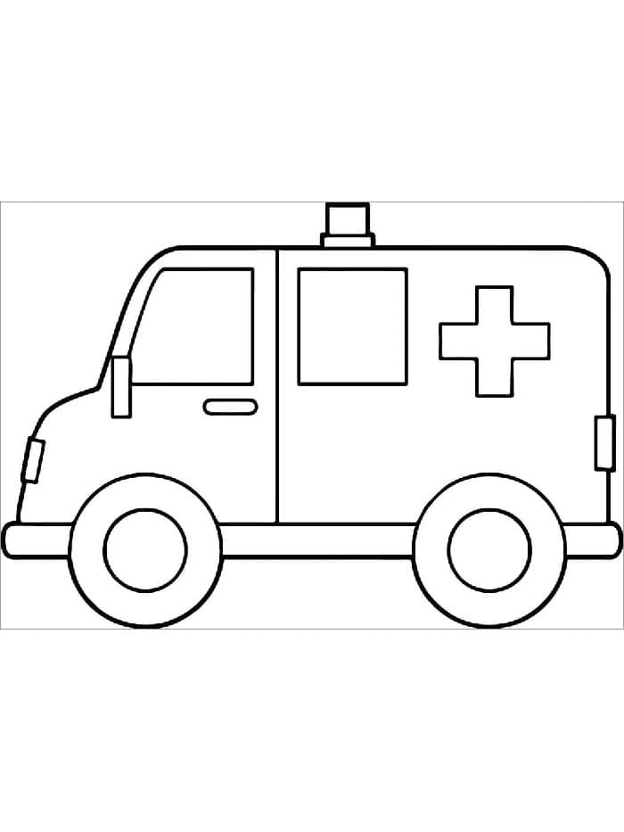 Ambulanza Gratuito da colorare