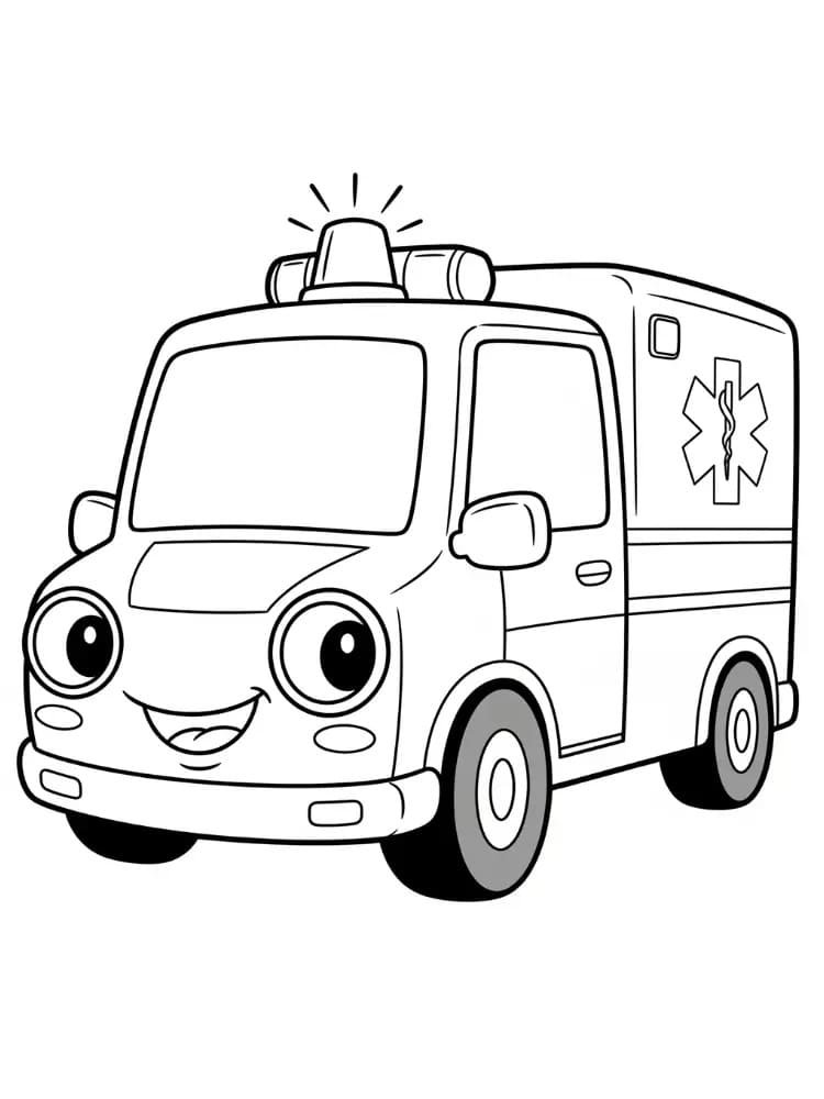 Ambulanza Normale da colorare
