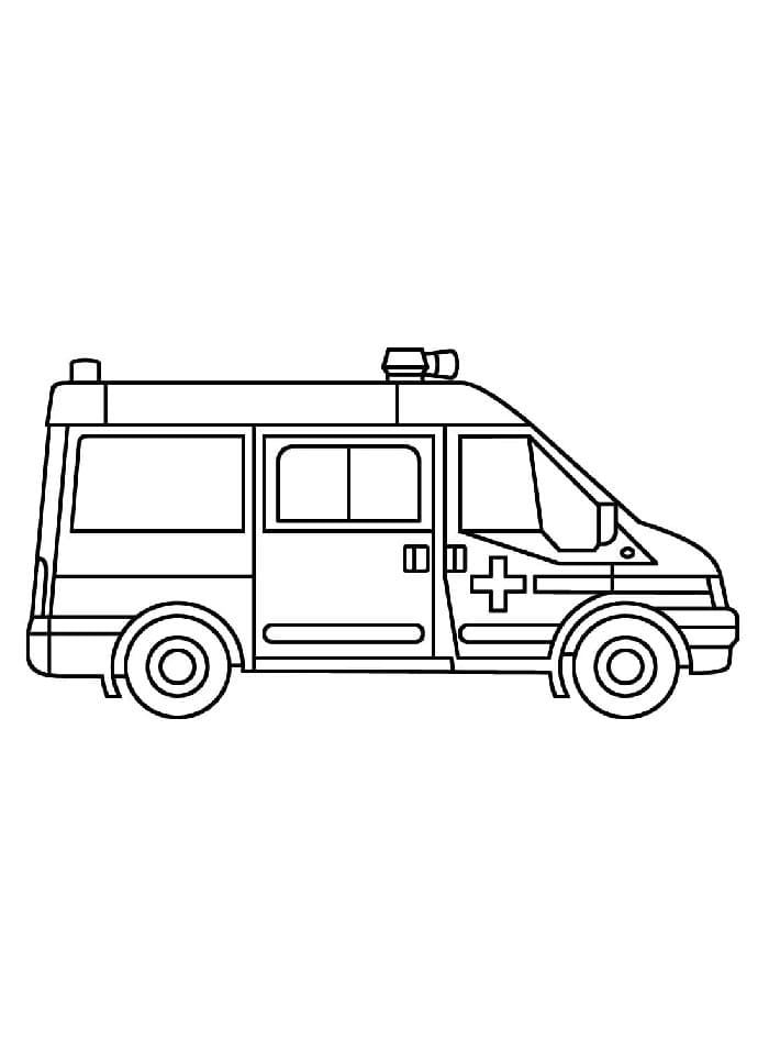 Ambulanza Stampabile da colorare