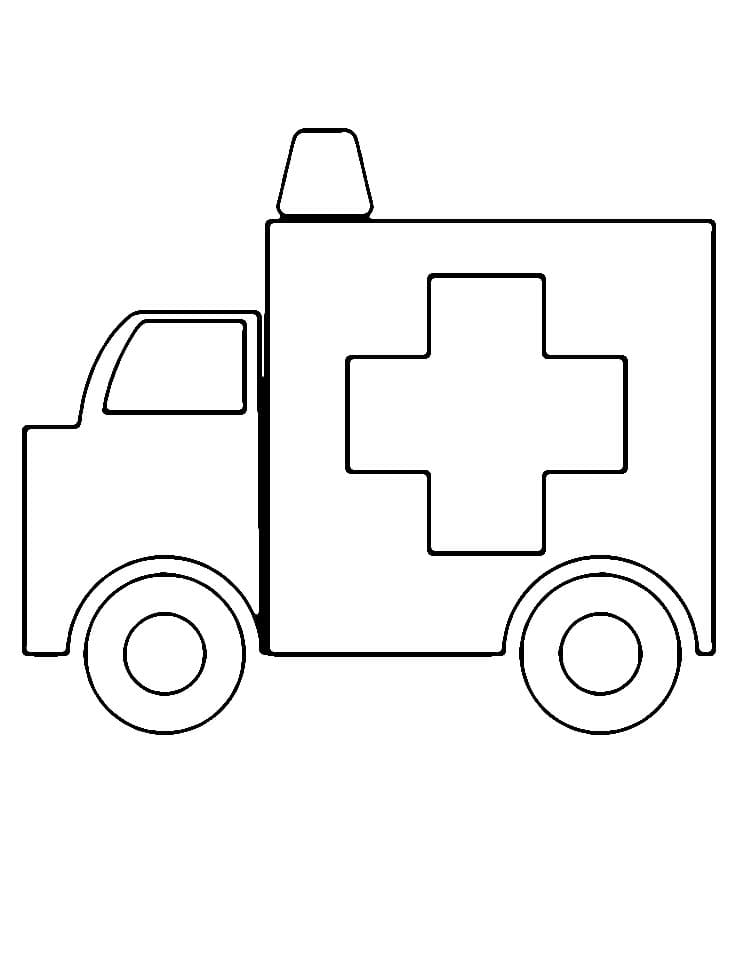 Ambulanza a Costo Zero da colorare