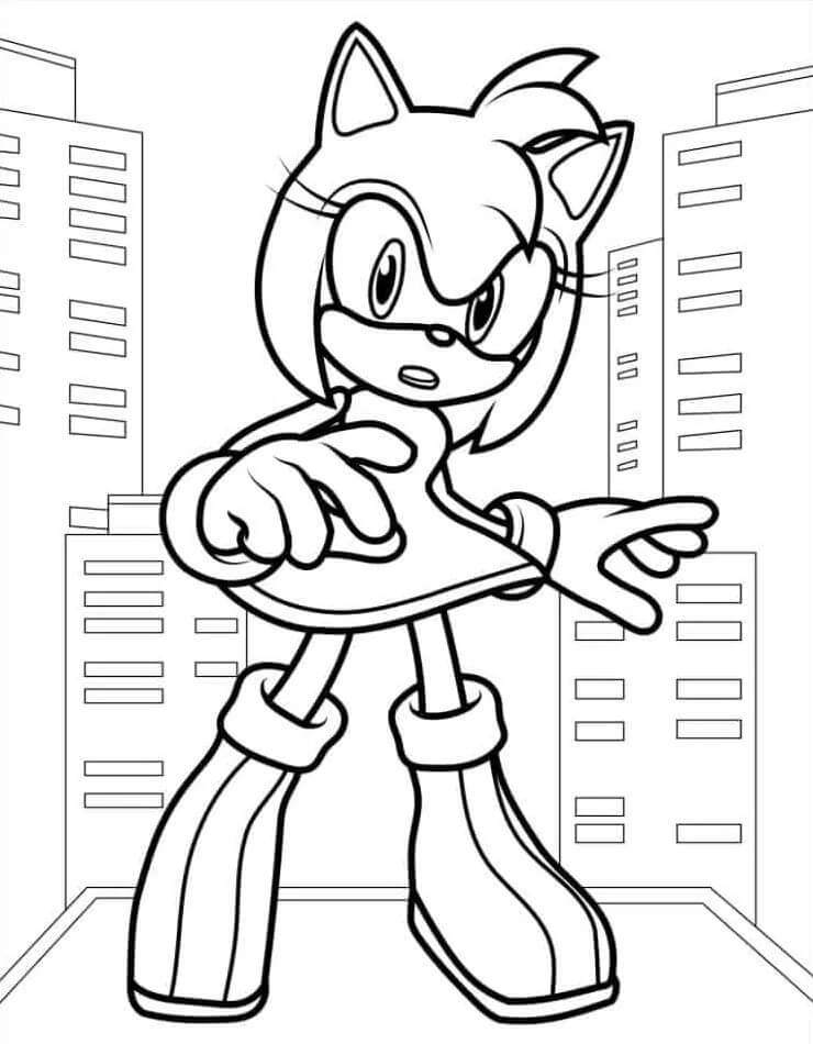 Amy Sonic da colorare