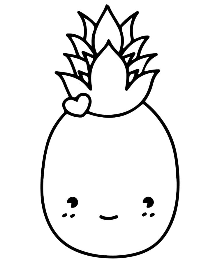 Ananas Base da colorare