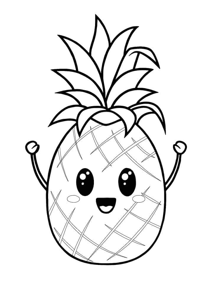 Ananas Gratuito da Stampare da colorare
