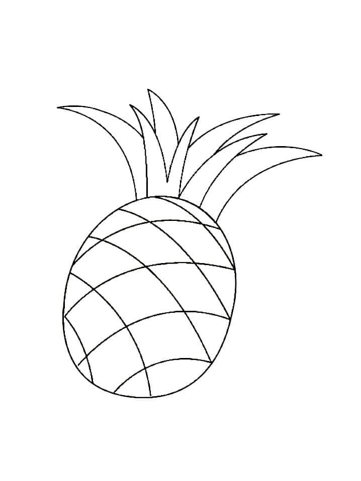 Ananas Gratuito per Bambini da colorare