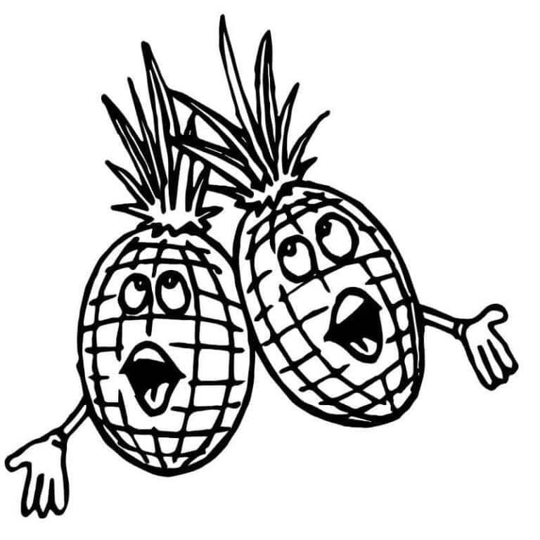 Ananas Immagine Libera da colorare