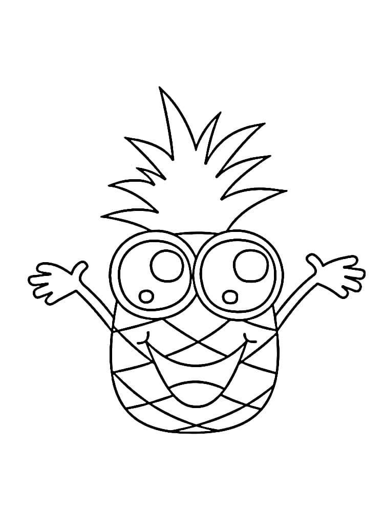 Ananas Libero Stampabile da colorare