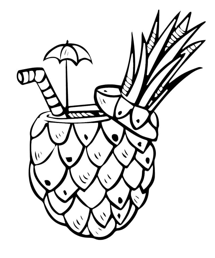Ananas Semplice da colorare