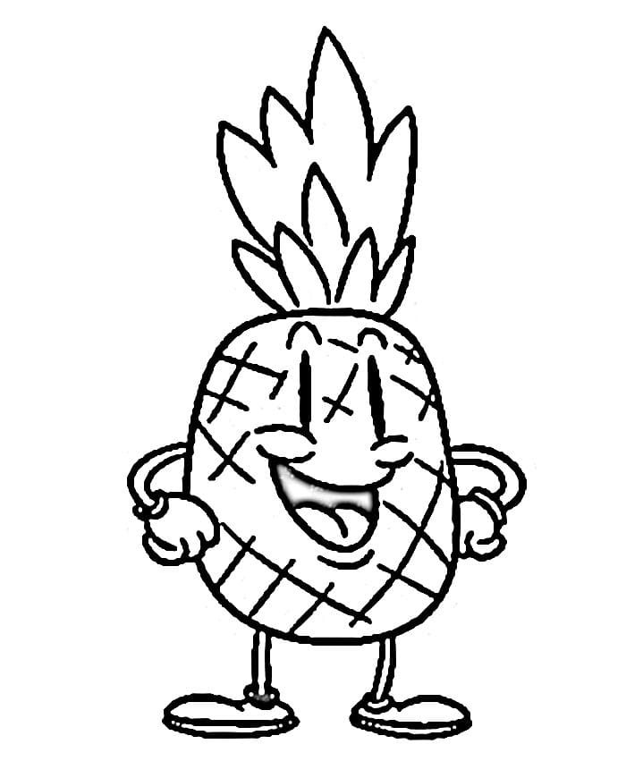 Ananas Stampabile Gratuito da colorare