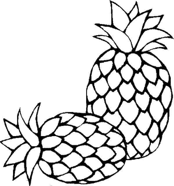 Ananas Stampabile Libero da colorare