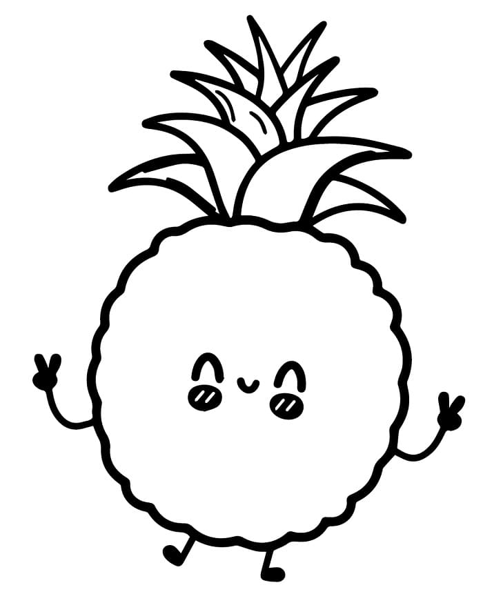 Ananas Stampabile da colorare