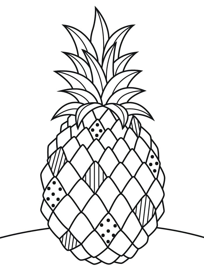 Ananas Succoso da colorare